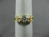 ESTATE .92CT ROUND & MARQUISE DIAMOND 14KT YELLOW GOLD 3D ENGAGEMENT RING #2324