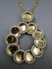 ANTIQUE LARGE SUN 18K TWO TONE DIAMOND MULTI CIRCLE DESIGNER NECKLACE BEAUTIFUL