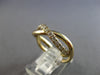 ESTATE .36CT DIAMOND 14K YELLOW GOLD CLASSIC ROUND CRISS CROSS INFINITY FUN RING