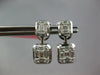 .86CT DIAMOND 18KT WHITE GOLD 3D ROUND & BAGUETTE DOUBLE SQUARE HANGING EARRINGS