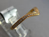 ESTATE .13CT DIAMOND 18KT ROSE GOLD 3D CLASSIC V SHAPE WEDDING ANNIVERSARY RING
