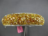 GIA LARGE 17.85CT WHITE & MULTI COLOR DIAMOND 18KT 2 TONE GOLD BANGLE BRACELET