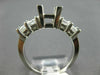 WIDE 1.0CT DIAMOND 14KT WHITE GOLD 3D PRINCESS SEMI MOUNT ENGAGEMENT RING #22408