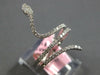 ESTATE .38CT DIAMOND 14KT WHITE GOLD 3D HAPPY SNAKE FUN RING