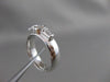 ESTATE DIAMOND 14K WHITE GOLD 3 STONE BEZEL ROUND ENGAGEMENT RING 5MM WIDE 20724