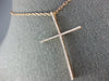 ESTATE LARGE .29CT DIAMOND 18KT ROSE GOLD 3D CLASSIC CROSS PENDANT