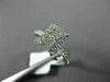 ESTATE .63CT ROUND & BAGUETTE DIAMOND 18KT WHITE GOLD RECTANGULAR PROMISE RING