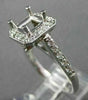 ESTATE WIDE .71CT DIAMOND 14KT WHITE GOLD SEMI MOUNT ENGAGEMENT RING #22027