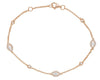 ESTATE .38CT DIAMOND 14KT ROSE GOLD 3D EVIL EYE BY THE YARD FUN LOVE BRACELET