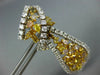 EXTRA LARGE 10.28CT WHITE & MULTI COLOR DIAMOND 18K 2 TONE GOLD HANGING EARRINGS