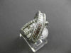 ANTIQUE WIDE 2.54CT DIAMOND 14KT WHITE GOLD CROSS OVER BAND COCKTAIL RING