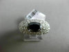 ESTATE WIDE 2.75CT WHITE & OVAL BLACK DIAMOND 14KT WHITE GOLD 3D ENGAGEMENT RING