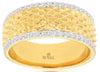 ESTATE WIDE .33CT DIAMOND 14KT YELLOW GOLD 3D PYRAMID FANCY DESIGN FUN RING