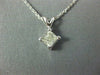 ESTATE .53CT DIAMOND 14KT WHITE GOLD 3D PRINCESS SOLITAIRE PENDANT #312