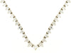 ESTATE 5.0CT DIAMOND 14K WHITE GOLD 3D CLASSIC ROUND THREE PRONG TENNIS NECKLACE