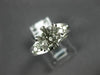ESTATE .35CT DIAMOND 18KT WHITE GOLD 3D WAVE SEMI MOUNT ENGAGEMENT RING #11623