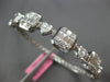 LARGE 3.53CT DIAMOND 18KT WHITE GOLD 3D MULTI SHAPE SQUARE HEART BANGLE BRACELET
