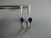 1.61CT DIAMOND & AAA SAPPHIRE 18K WHITE GOLD 3D INSIDE OUT HOOP HANGING EARRINGS