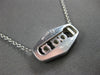ESTATE .10CT DIAMOND 14KT WHITE GOLD 3 STONE PAST PRESENT FUTURE LOVE NECKLACE