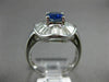 ESTATE WIDE 2.82CT DIAMOND & KASHMIR SAPPHIRE 18KT WHITE GOLD 3D ENGAGEMENT RING