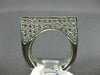 ESTATE 1.60CT ROUND DIAMOND 18KT WHITE GOLD 3D CLASSIC TWO ROW FUN BOAT RING