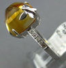 EXTRA LARGE 5.63CT DIAMOND & AAA CITRINE 14KT WHITE GOLD OVAL & ROUND FUN RING