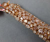 LARGE & LONG 21.40CT PINK DIAMOND 18K ROSE GOLD MULTI SHAPE LOVE TENNIS BRACELET