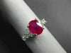 ESTATE 1.60CT DIAMOND & AAA OVAL CUT RUBY 14KT ROSE GOLD CLASSIC ENGAGEMENT RING