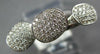 ESTATE LARGE 1.30CT DIAMOND 14KT WHITE GOLD 3D CLASSIC OVAL CRISS CROSS FUN RING