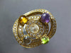 ESTATE 2.64CT DIAMOND & AAA MULTI GEM 14KT YELLOW GOLD 3D CIRCULAR FUN LOVE RING