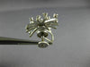ESTATE LARGE 1.52CT DIAMOND 14KT WHITE GOLD FLOWER SNOWFLAKE SCREW BACK EARRINGS