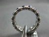 WIDE 2.01CT DIAMOND & AAA SAPPHIRE 18K WHITE GOLD HALO ETERNITY ANNIVERSARY RING