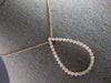 ESTATE LARGE 1.01CT DIAMOND 14KT ROSE GOLD OPEN TEAR DROP FUN FLOATING PENDANT