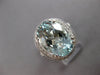 LARGE 7.23CT DIAMOND & AAA AQUAMARINE 18KT WHITE GOLD FILIGREE ENGAGEMENT RING