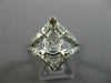 ESTATE .45CT DIAMOND 14KT WHITE GOLD V SHAPED SEMI MOUNT ENGAGEMENT RING #26219
