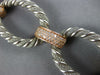 LARGE & LONG 1.50CT DIAMOND 14K WHITE & ROSE GOLD OVAL LINK ITALIAN FUN BRACELET