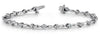 ESTATE LARGE 2.0CT DIAMOND 14K WHITE GOLD ROUND BY THE YARD LOVE TENNIS BRACELET
