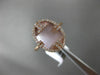 ESTATE .22CT DIAMOND & AAA MOTHER OF PEARL 14KT ROSE GOLD 3D OVAL FUN RING