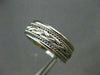 ESTATE WIDE 14KT WHITE GOLD FILIGREE ROPE DESIGN MENS WEDDING RING UNIQUE! #2439