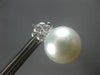 LARGE .60CT DIAMOND & AAA SOUTH SEA PEARL 18KT WHITE GOLD CLIP ON STUD EARRINGS