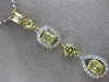 GIA 2.54CT MULTI CUT WHITE & FANCY YELLOW DIAMONDS 18K 2 TONE GOLD LOVE NECKLACE