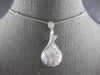 LARGE 2.54CT DIAMOND 18KT WHITE GOLD 3D ROUND & BAGUETTE TEAR DROP LOVE NECKLACE