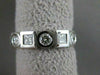 ESTATE PRINCESS ROUND DIAMOND BEZEL ANNIVERSARY WEDDING 14KT W GOLD RING #16953