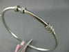 ESTATE .70CT DIAMOND 14KT WHITE GOLD 3D MOVABLE CIRCLE OF LIFE BANGLE BRACELET