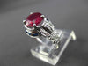 ANTIQUE WIDE 2.37CTW AAA RUBY & SAPPHIRE 14KT WHITE GOLD ENGAGEMENT RING #22129