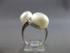 ESTATE EXTRA LARGE .90CT DIAMOND & PEARL 18KT WHITE GOLD MULTI ROW RING #28108