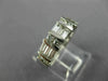 ESTATE 1CT ROUND & BAGUETTE DIAMOND 14KT WHITE GOLD 3D ANNIVERSARY RING #21536