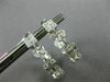 ESTATE WIDE 3.50CT DIAMOND 18K WHITE GOLD MULTI SHAPE SQUARE HEART HOOP EARRINGS