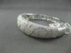 ANTIQUE WIDE 4.89CT DIAMOND 18KT W GOLD BANGLE BRACELET F VS/VVS  AMAZING#G00109