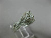 ESTATE WIDE .62CT DIAMOND 14KT WHITE GOLD SEMI MOUNT WEDDING ENGAGEMENT RING SET